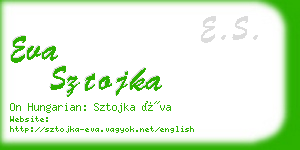 eva sztojka business card